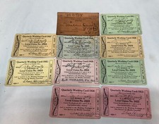 Nacogdoches Texas working card united brotherhood carpenters joiners lot of 9 picture