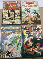 4 Bronze age DC Tarzan/Korak￼comic book  Lot picture