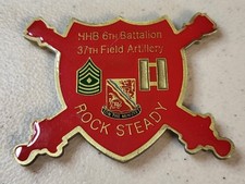 US Army 2nd Infantry Division 37th Field Artillery Patch-Shaped Challenge Coin picture