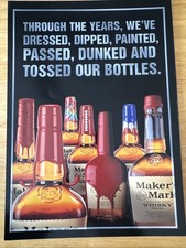 Rare Maker’s Mark Promotional Advertising 8” X 11” Dressed Dipped Painted Passed picture