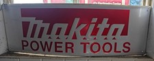 Vintage Makita Power Tools Embossed Metal Garage Sign picture