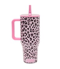 New Victoria’s Secret PINK HydroJug Tumbler Cup 40oz Polka Dot Leopard Cheetah picture