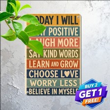 The Students In This Room Today Will Be Positive Teacher Tin Sign picture
