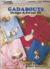 LEISURE ARTS GADABOUTS DESIGN-A-SWEAT III  PATTERN LEAFLET #1165 1988 PB Vintage picture