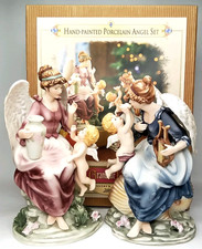 VTG Christmas O'Well Novelty Grandeur Noel Porcelain Angel Set With Original Box picture