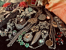 Vintage Antique Jewelry Mixed Lot 100+ Items Estate as found watches for parts picture