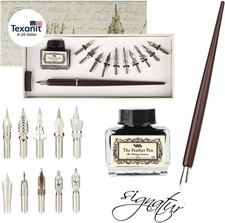 Calligraphy Set for Beginners Quill Pen and Ink Set Fancy Pens with Black Ink an picture