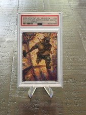 MTG TMNT 🐢 Art Series: Rocksteady, Rowdy Rhino (Gold Stamped) PSA 10💎 POP 2 picture
