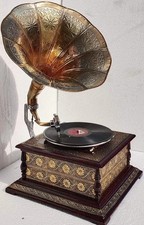 Antique Gramophone Fully Functional Working Phonograph Wind-Up Record Player picture