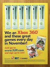 2005 Xbox 360 Console Contest Print Ad/Poster Official System Art NHL & NBA 2K6 picture