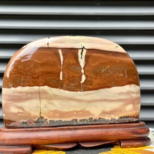 2.5 lb Natural Landscape Stone Polished Arc Mineral Specimen Collectible Display picture