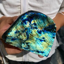 2.1lb Natural Labradorite Quartz Crystal Display Mineral Specimen Healing picture