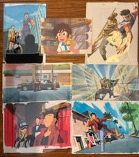 Virtua Fighter SEGA Original Production Animation Cel Lot W 4 Trading Cards picture