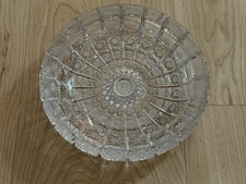 Vintage Bohemia Queen Lace Handmade Crystal Lead Ashtray: 7.5 inches - Read picture