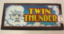 Rare Vintage TWIN THUNDER Slot Machine REPLACEMENT Belly Glass by IGT picture