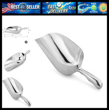 New Star Foodservice 34561 Cast Aluminum Round Bottom Scoop, 38-Ounce, Silver picture