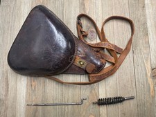 Original Japanese Type 14 Nambu Pistol Holster & Strap w/ Cleaning Rod & Brush picture
