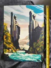 Displate - LOTR - Lord Of The Rings - Gollum The Gates of Argonath picture