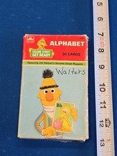 Alphabet Flash Cards Complete Vintage SESAME STREET 30 CARD SET  With Box picture