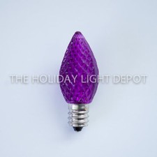 25 C7 Purple LED Faceted Christmas Light Bulbs LED Retro Fit Dimmable  picture