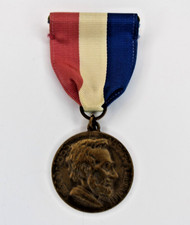 Walked in Lincolns Footsteps Ribbon Medal Boy Scouts of America BSA Pin picture