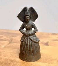 Royal Lady Brass 19th Century Antique Servant Bell Great & Working Condition picture