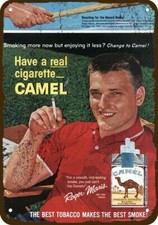 1962 Yankees ROGER MARIS Smokes Camel Cig Vnt-Look DECORATIVE REPLICA METAL SIGN picture