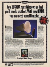 Qualitas 386MAX  QEMM Intelligent Memory Manager 1993 Vtg Print Ad Bethesda MD picture