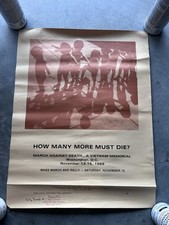 Vintage Vietnam Protest Poster RARE 1969 March Against Death Washington DC picture