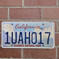 Vintage California Yosemite National Park License Plate 1UAH017 Blank Lipstick picture