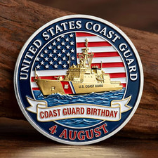 US Coast Guard Birthday Challenge Coin Semper Paratus Military Gift picture