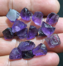Amazing 15 Pcs Lot Size 8-15 MM Wonderful African Purple Amethyst Loose Gemstone picture