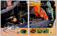 Extreme G 2 Futuristic Racing Nintendo 64 Velocity 1998 2Page Advertisement picture
