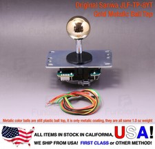 Sanwa Original Japan Arcade Joystick JLF-TP-8YT with Gold Ball Top Metallic coat picture