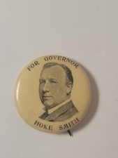 Antique 1906 Hoke Smith Georgia Governor Celluloid Pinback Button Whitehead Hoag picture