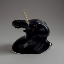 Hand carved Antique Ebony Wood Elephant. picture