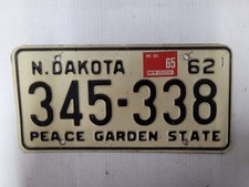 1965 North Dakota  License Plate Tag 345 338 picture