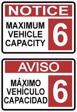 StickerTalk Maximum Capacity 6 English and Spanish Stickers, 3.5 inches x 2.5... picture