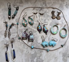 Vtg. Lot Native Southwest Sterling,925,950 Jewelry, Earings, Necklace, picture