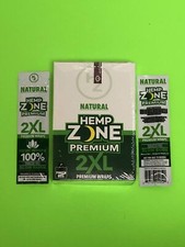 FREE GIFTS🎁Hemp Zone🍁Premium🌙2XL Natural 50 High Quality Rolling Papers💨♨️ picture
