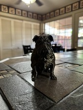 English Bulldog Miniature Bronze PLA Statue Sculpture Figurine Art Deco picture
