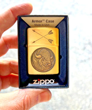 Buffalo Bust 3D Custom Engraved Zippo | Armor Case | Solid Brass | Made in USA picture