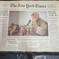 The New York Times October 2 2004 Iraq War Samarra Bush Kerry Debate Newspaper picture