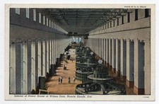 1930s? Linen - CLOSEOUT - Interior, Power House, Wilson Dam - Muscle Shoals, AL picture
