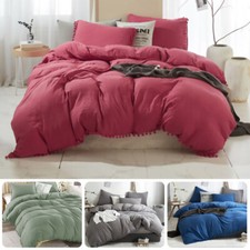 2/3Pc Duvet Cover Set With Pillow Soft Bedspread Twin Full Queen King Size Set picture