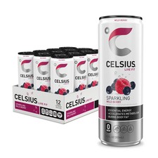 CELSIUS Sparkling Wild Berry, Functional Energy Drink 12 fl oz Can (Pack of 12) picture