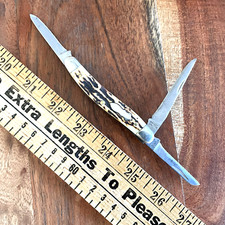 SCHRADE MADE IN USA UNCLE HENRY STAGLON STOCKMAN KNIFE 897UH NICE picture
