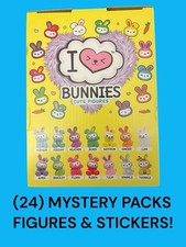 2022 Topps I LOVE FUZZY BUNNIES Box of 24 Sealed Packs and Figures & Stickers picture