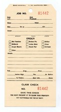1950s - Bob Brownell Montezuma Iowa Gunsmith Claim Check - XL2S picture