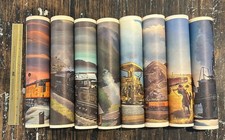 Rare 1950s Railroad Art Print Set Union Pacific Howard Fogg Old West Indians etc picture